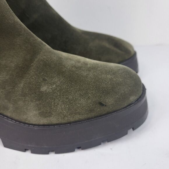 Vince Camuto Nettrio Green Suede Lug Sole Tall Boot Size 9M - Picture 9 of 16